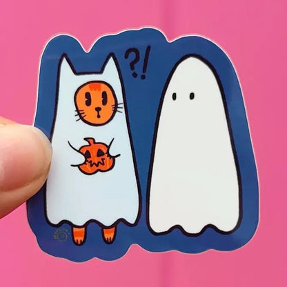 Real Spook -Ghost Cat Halloween Sticker