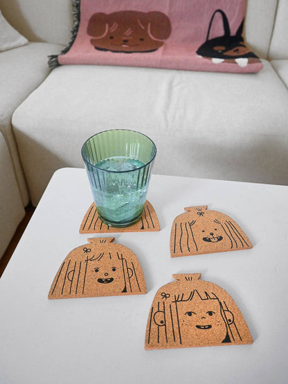 "Dog Person" Set of four cork coasters