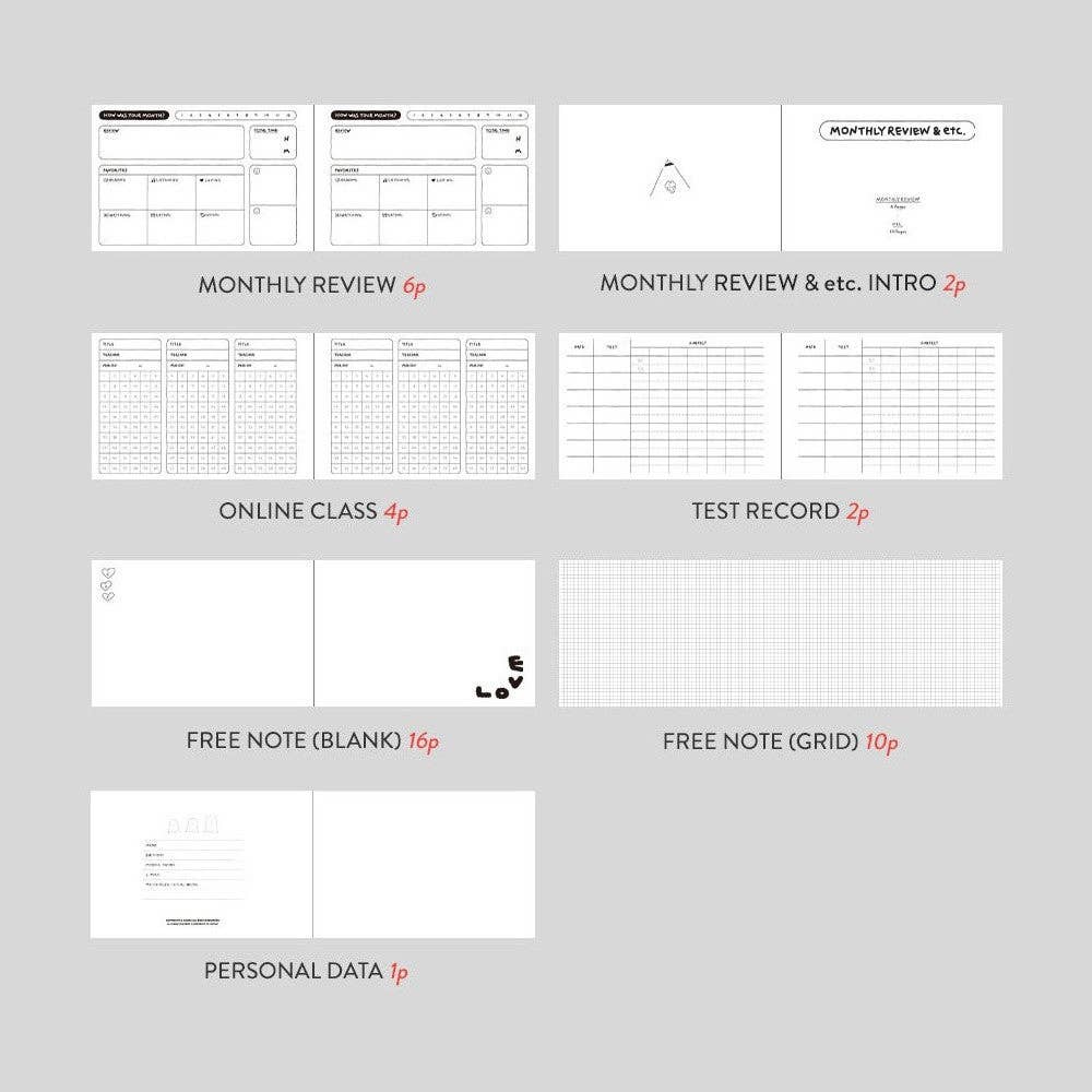 Doodle 6 Months Study Planner