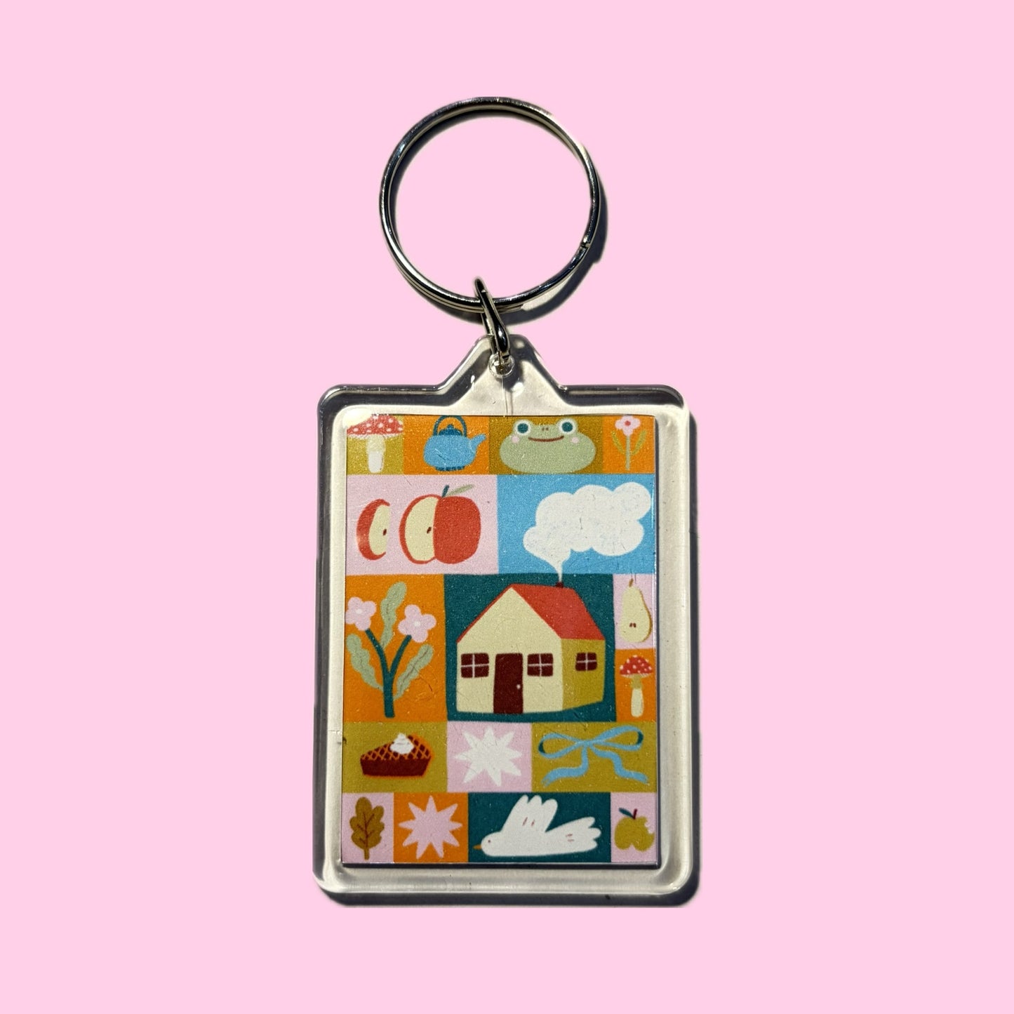 Cottage Core Tiles Keychain