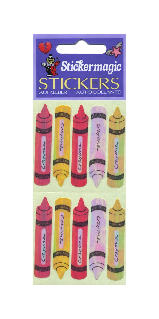 Crayons Pearly Sticker Sheet
