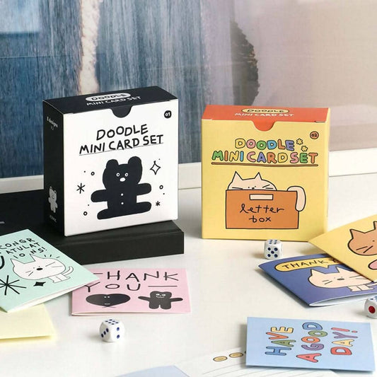Doodle Mini Card Set – 24 Note Cards and Envelopes