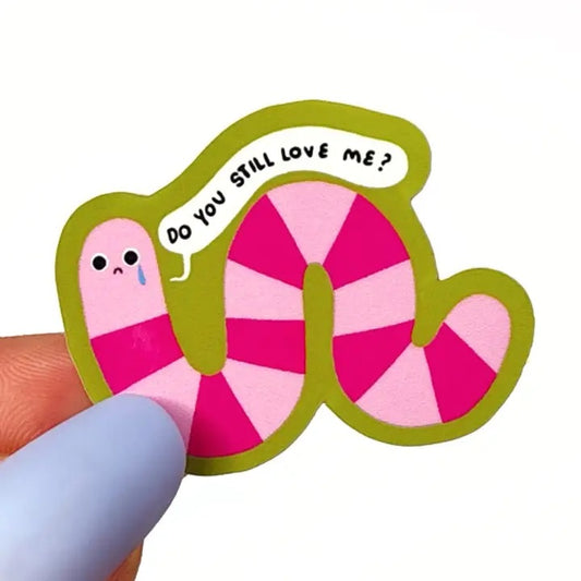 Sad Worm Sticker