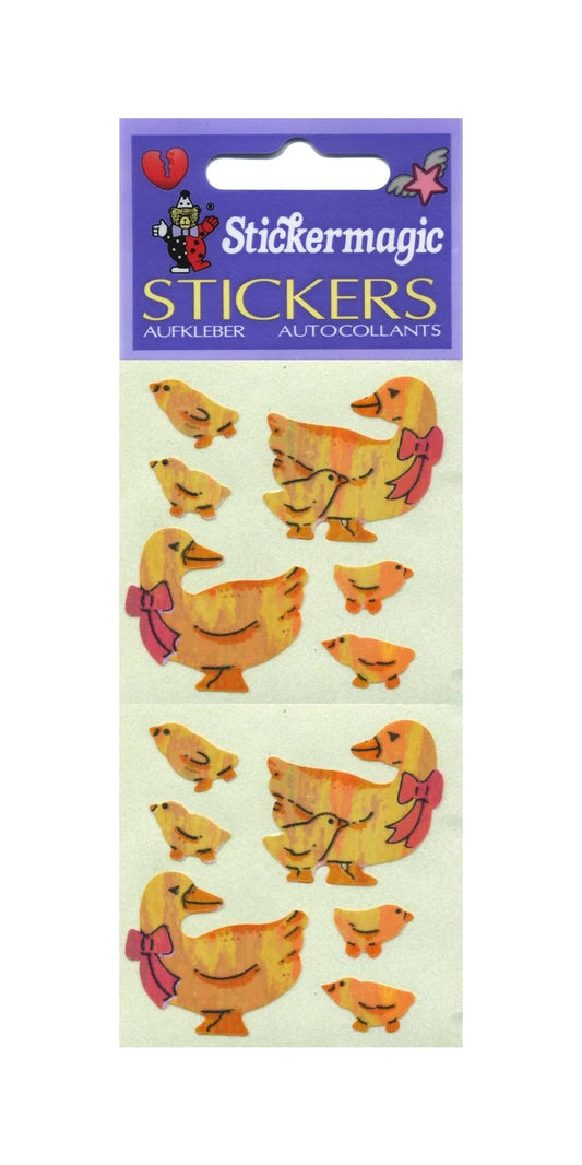 Duck Family Pearly Sticker Sheet