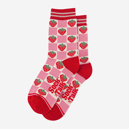 Checked Strawberry Socks