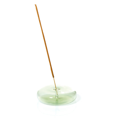 Glass Incense Holder - Green