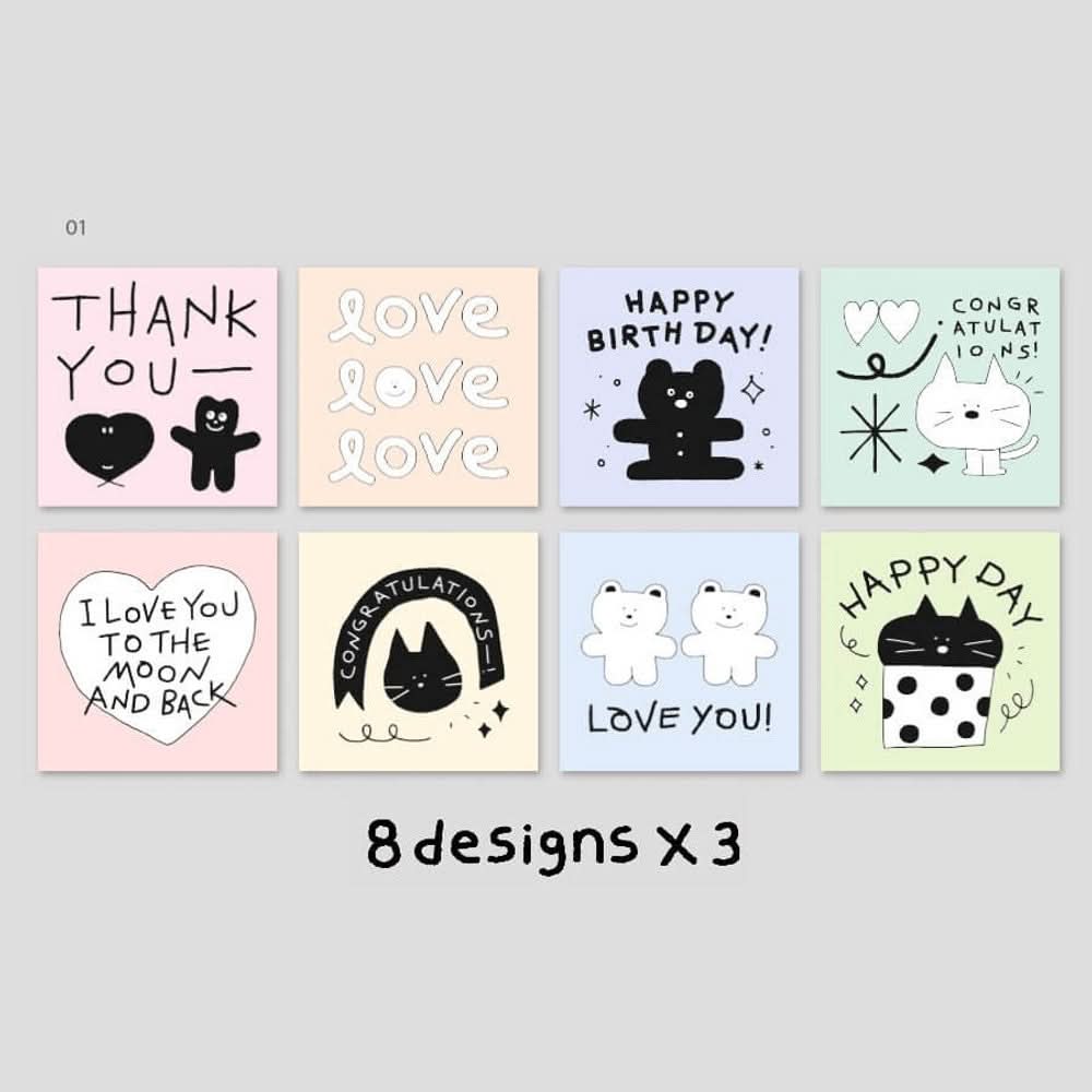 Doodle Mini Card Set – 24 Note Cards and Envelopes