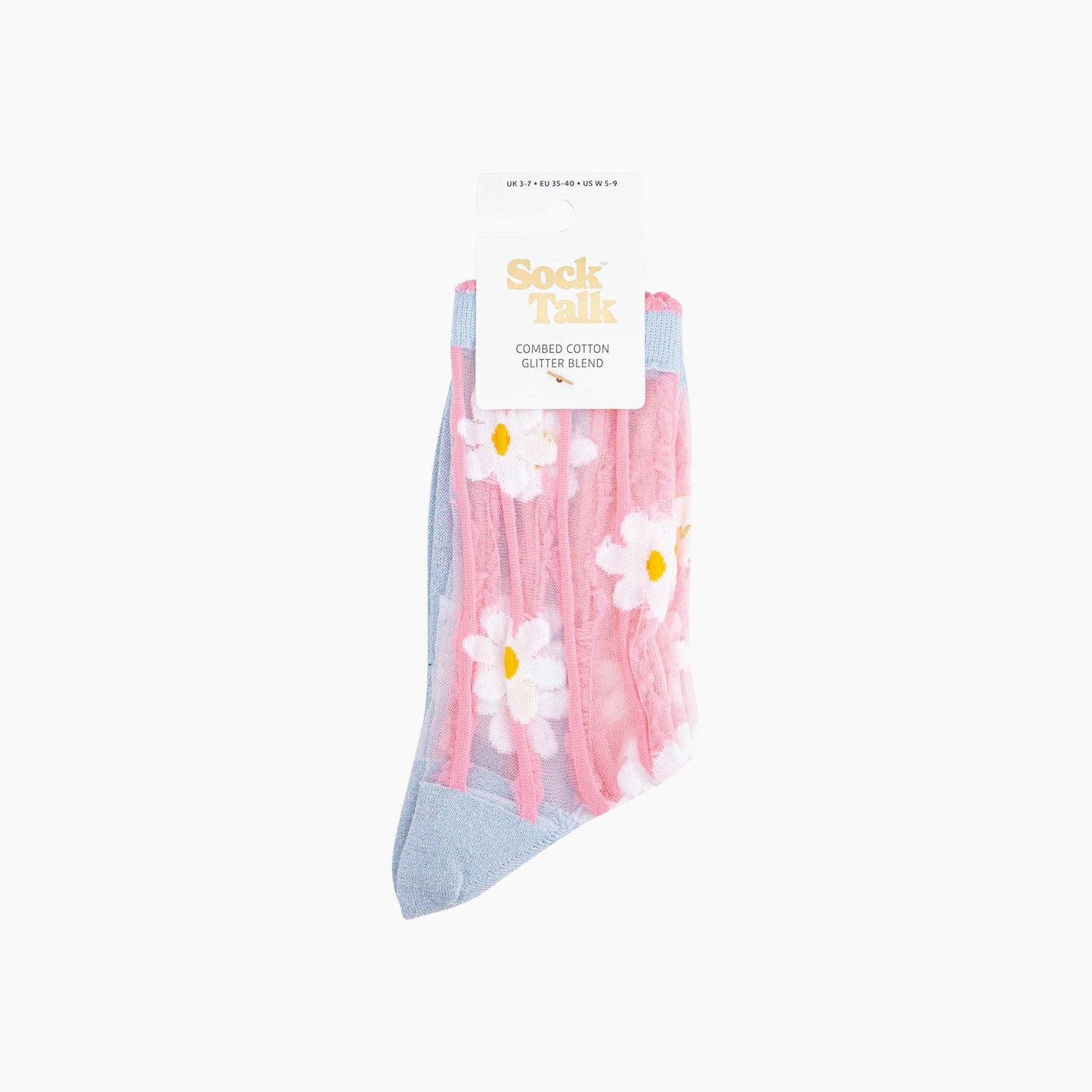 Daisy Stripes Sheer Socks
