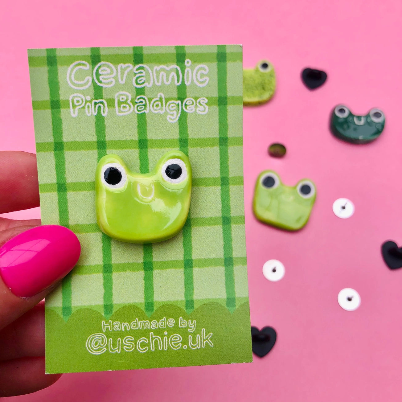 Wholesale Frog Ceramic Badge