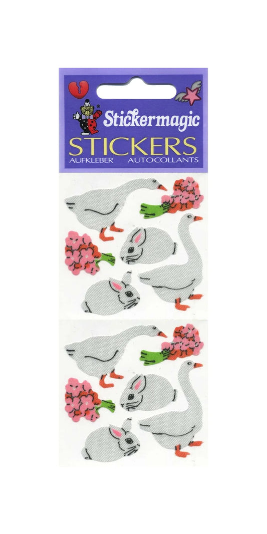 Geese & Bunnies Fabric Sticker Sheet