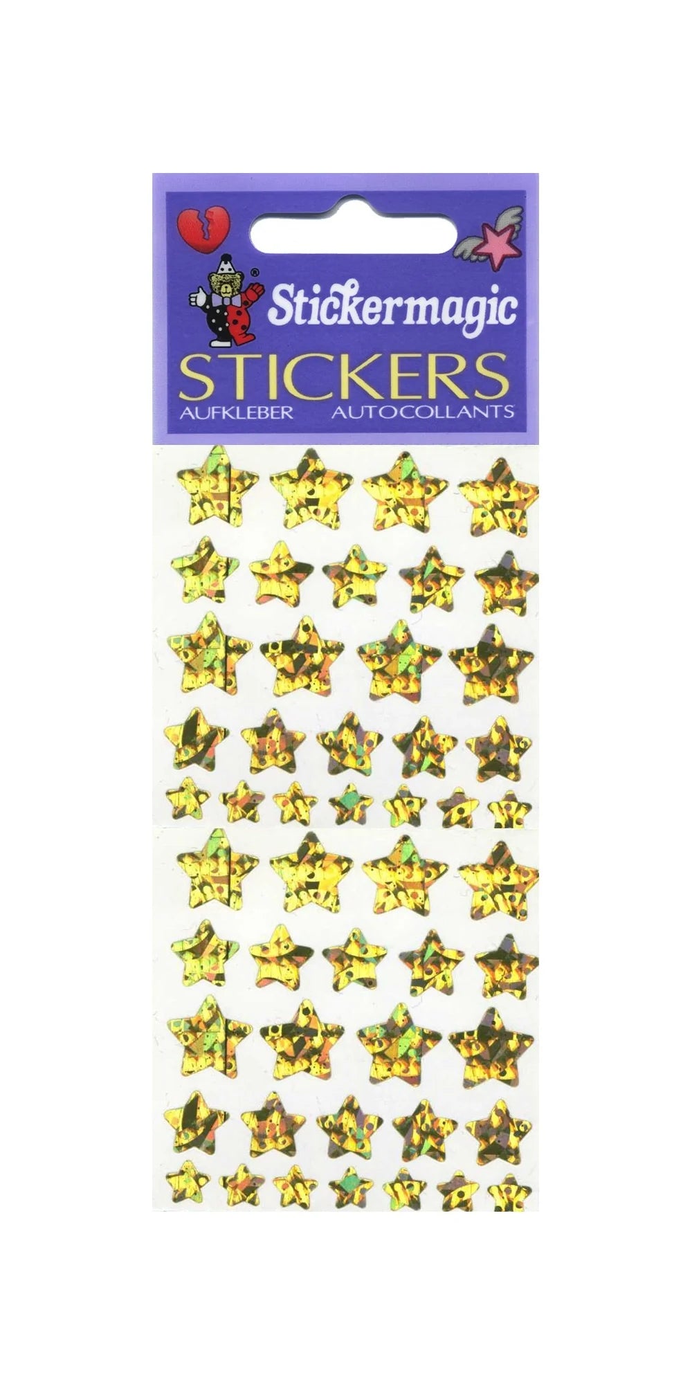 Gold Stars Prismatic Sticker Sheet