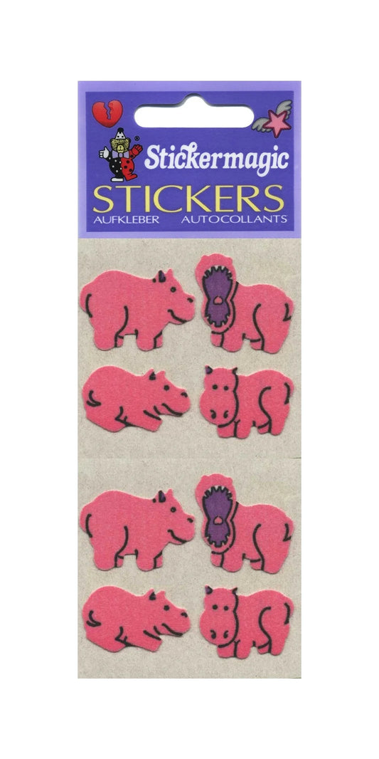Hippos Furry Sticker Sheet