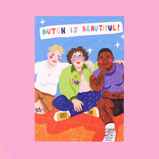 Butch is Beautiful Art Print Postcard A6