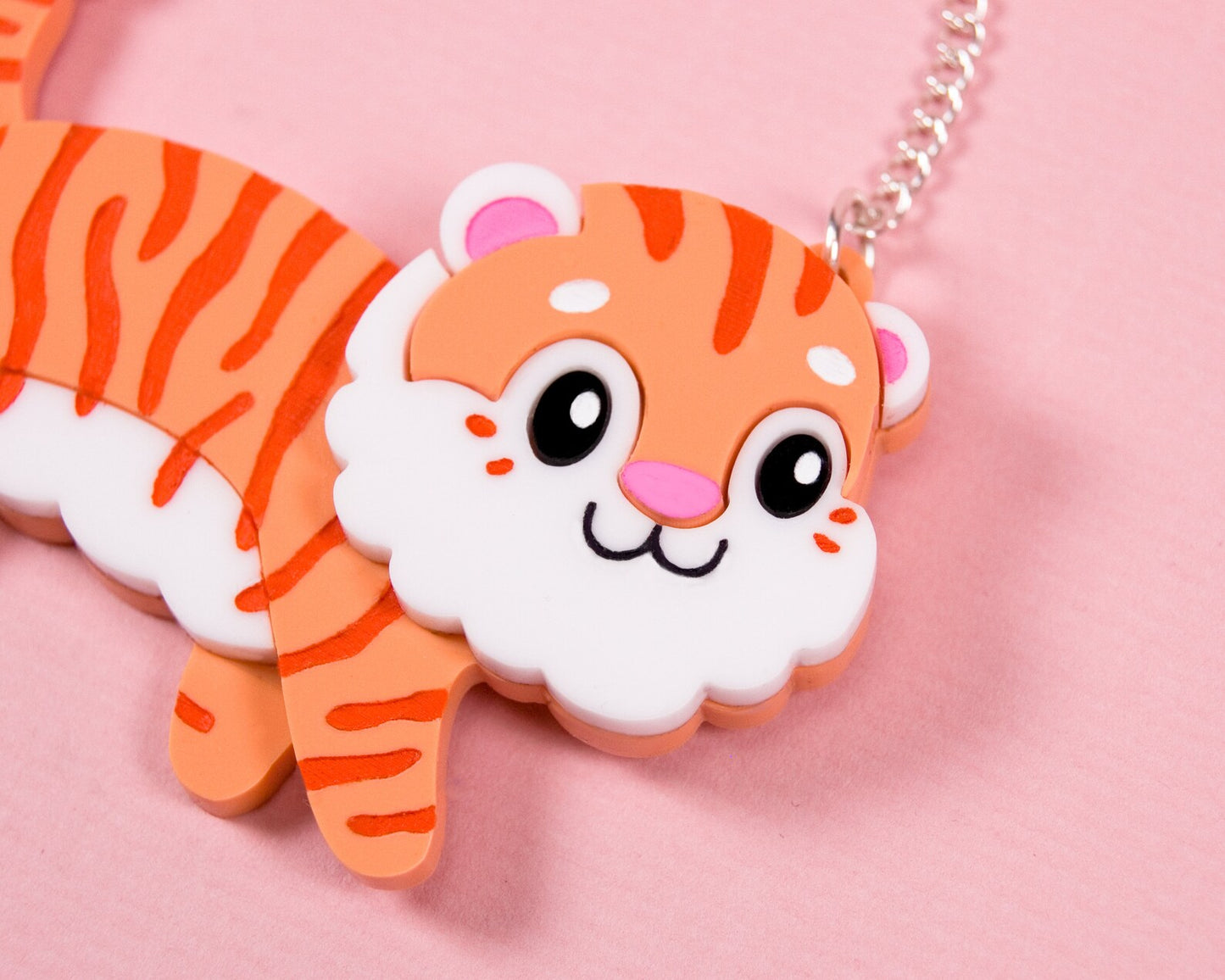 Acrylic Tiger Statement Necklace