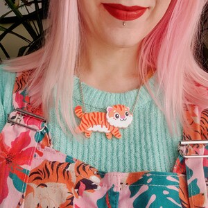 Acrylic Tiger Statement Necklace