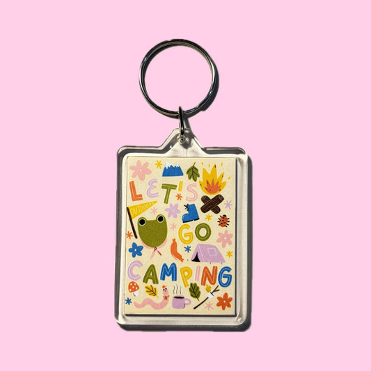 'Let's Go Camping' Keychain