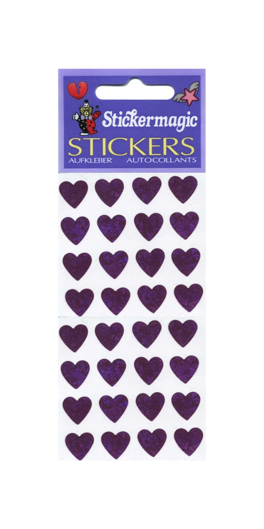Pink Hearts Prismatic Sticker Sheet