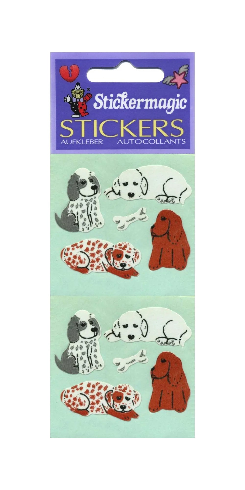 Puppy Dog & Bone Paper Sticker Sheet