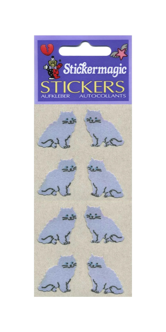 Purple Cats Furry Sticker Sheet