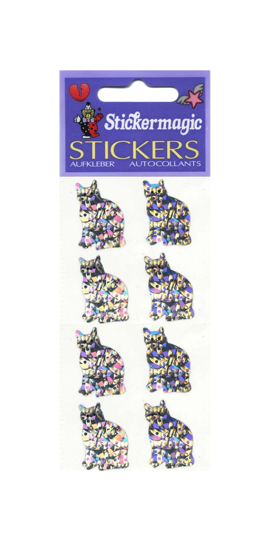 Silver Cats Prismatic Sticker Sheet