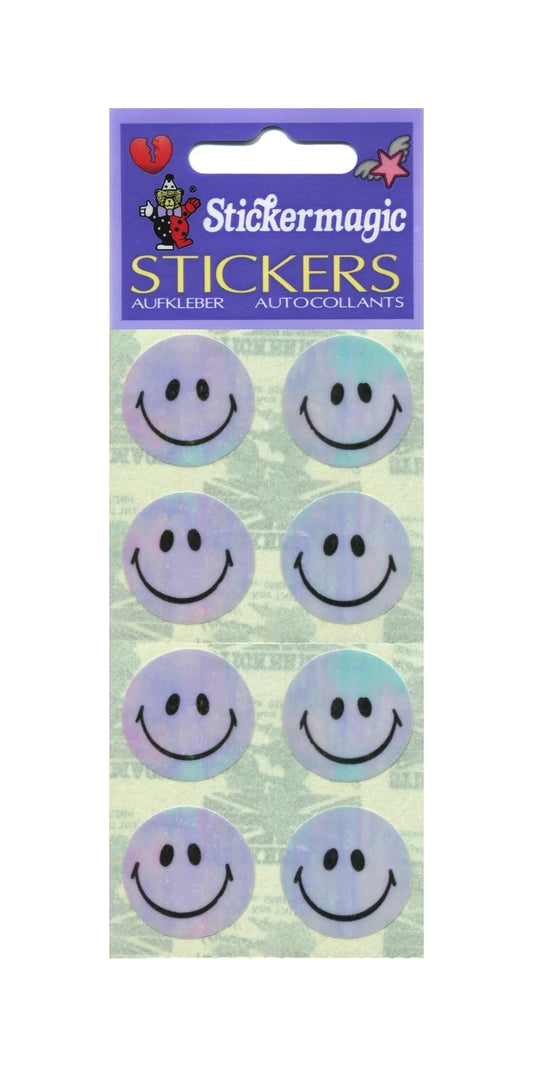 Smiley Face Pearly Sticker Sheet