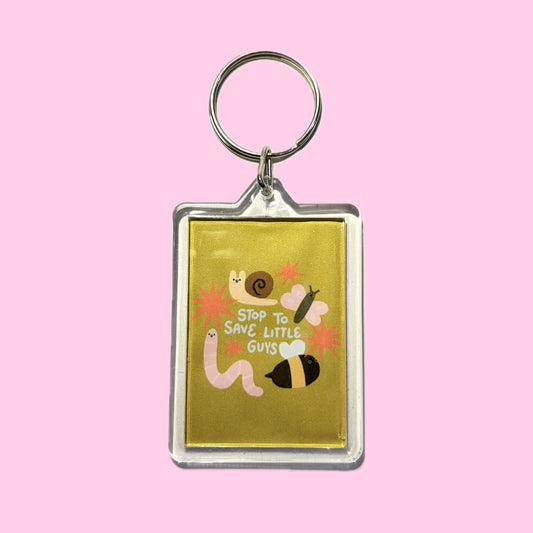 'Stop To Save The Little Guys' Keychain