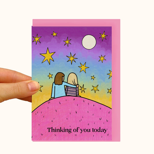 Thinking Of You Sunset- Pearlescent Friendship Sympathy Card- WS Case of 6 Units