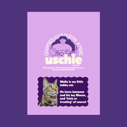 'Wally The Cat: Trick or Treat'  Sticker Sheet